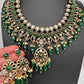 Moissanite Color Stone Neckline Necklace - Green