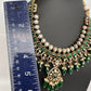 Moissanite Color Stone Neckline Necklace - Green