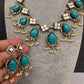 Moissanite Color Stone Short Necklace - LightBlue