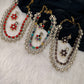 Victorian Double Layer Color Stone Moissnite  Necklace - Red