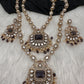 Victorian CZ Amethyst Purple Stone Combo Necklace
