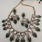 Victorian Moissanite Green Neckline Necklace