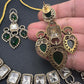 Victorian Moissanite Green Neckline Necklace