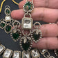 Victorian Moissanite Green Neckline Necklace