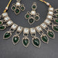 Victorian Moissanite Green Neckline Necklace
