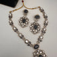 Victorian Moissanite Purple Moissanite Short Necklace