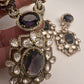 Victorian Moissanite Purple Moissanite Short Necklace