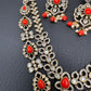 Victorian Moissanite Doublet Color Stone Short Necklace - Coral