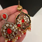Victorian Moissanite Doublet Color Stone Short Necklace - Coral