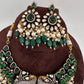 Victorian Moissanite Choker Color Stone Necklace - Green