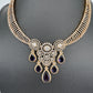 CZ Moissanite Color Stone Neckline Necklace - Purple
