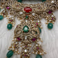 Polki Victorian green Beads Victorian Short Necklace