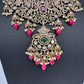 Polki Victorian Red Beads Victorian Mehendi Short Necklace
