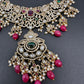 Polki Victorian Red Beads Victorian Mehendi Short Necklace