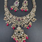 Polki Victorian Red Beads Victorian Mehendi Short Necklace