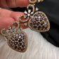 CZ Victorian Color Stone Nano Setting Neckline Necklace - Purple