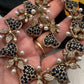 CZ Victorian Color Stone Nano Setting Neckline Necklace - Blue