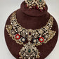 Moissanite  Victorian Color Stone Statement Neckline Necklace - Multi