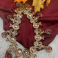 Moissanite  Victorian Color Stone CZ Neckline Necklace - Red