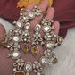 Moissanite  Victorian Color Stone CZ Neckline Necklace - Yellow