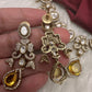 Moissanite  Victorian Color Stone CZ Neckline Necklace - Yellow