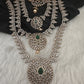 Multi Layer Teen Lada  Victorian Color Stone Statement Necklace - Green
