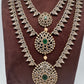 Multi Layer Teen Lada  Victorian Color Stone Statement Necklace - Green