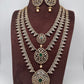 Multi Layer Teen Lada  Victorian Color Stone Statement Necklace - Green