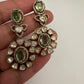 Moissanite Doublet Victorian Color Stone CZ Neckline Necklace - LightGreen