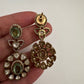 Moissanite Doublet Victorian Color Stone CZ Neckline Necklace - LightGreen