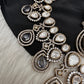 Moissanite Doublet Victorian Color Stone Statement Necklace - Purple
