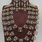 Moissanite Multi Layer Statement Victorian Color Stone Necklace - Blue