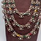 Moissanite Multi Layer Statement Victorian Color Stone Necklace - Multi