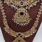 CZ Amethyst Purple Combo Statement Victorian Long Short Necklace