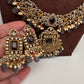 CZ Amethyst Purple Combo Statement Victorian Long Short Necklace