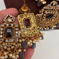 CZ Amethyst Purple Combo Statement Victorian Long Short Necklace