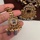 CZ Amethyst Purple Combo Statement Victorian Long Short Necklace