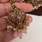 CZ Pink Combo Statement Victorian Long Short Necklace