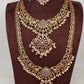 CZ Pink Combo Statement Victorian Long Short Necklace