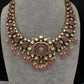 Moissanite  Statement Victorian Color Stone Necklace - Pink