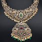 Victorian CZ Birdie Elepant Pattern Short Necklace - 