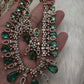 AD  Victorian Color Stone Necklace - Green