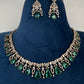 AD  Victorian Color Stone Necklace - Green