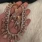 AD  Victorian Color Stone Necklace - Pink