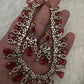 AD  Victorian Color Stone Necklace - Red