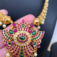 Antique Red Green Kemp Necklace Floral Pattern Kanthi Style