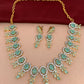 Mint Green Monalisa Stone Short Necklace