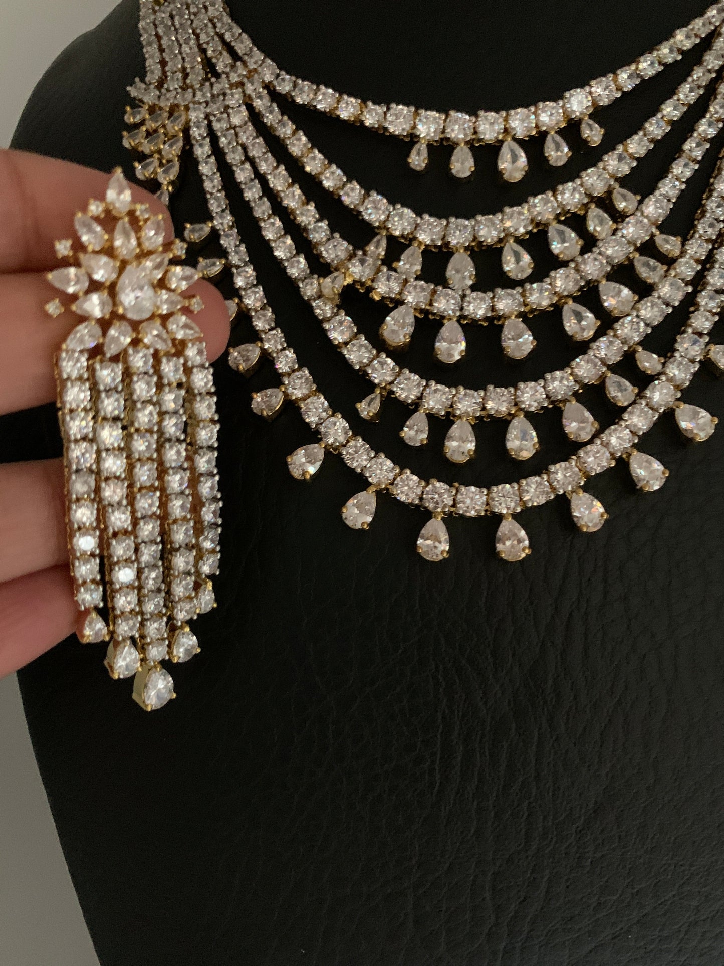 Diamond Multi Layer Elegant Premium Short Necklace