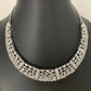Marquis AD Clear Stone Neckline Necklace in Silver Polish