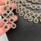 AD Blue Stone Triple Layer Short Necklace